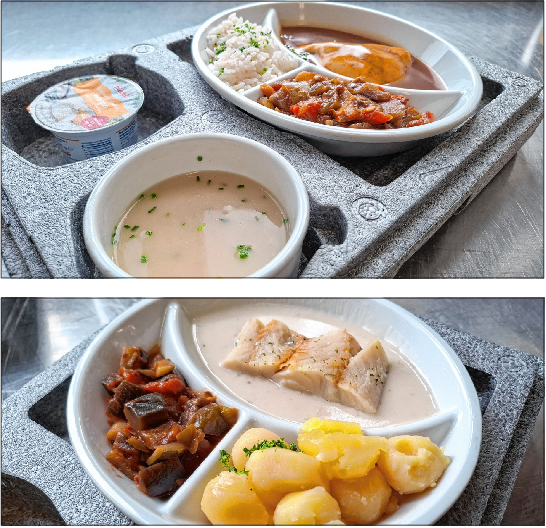 Guten Appetit! Zwei Beispiele der zahlreichen Menüs.