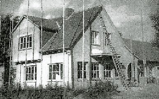 1955: der Schützenhof, kurz vor der Fertigstellung. Fotos: SV Gan.