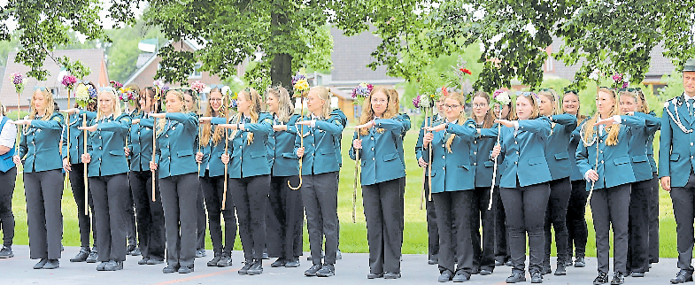 Die Damenkompanie des Vereins.