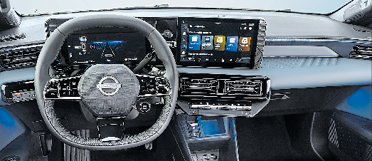 Aufgeräumtes Cockpit. Fotos: Nissan/Autoren-Union Mobilitöt