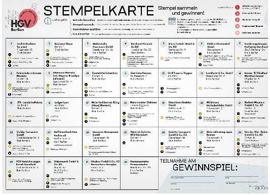 Mit der Stempelkarte lässt sich gewinnen!