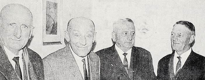 Die Gründer des Schützenvereins Haselünne Stadtmark: v.l.: Anton Brümmer, Heinrich Wilbers, Heinrich Holt, Josef Robben. Fotos: Schützenverein Stadtmark
