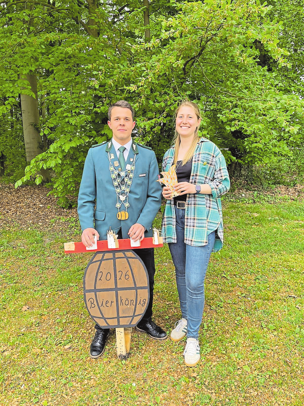 Schon am Sonntag, 5. Mai, wurden mit Mika Blome der neue Bierkönig und mit Alicia Wulbusch die neue Maikönigin ermittelt.