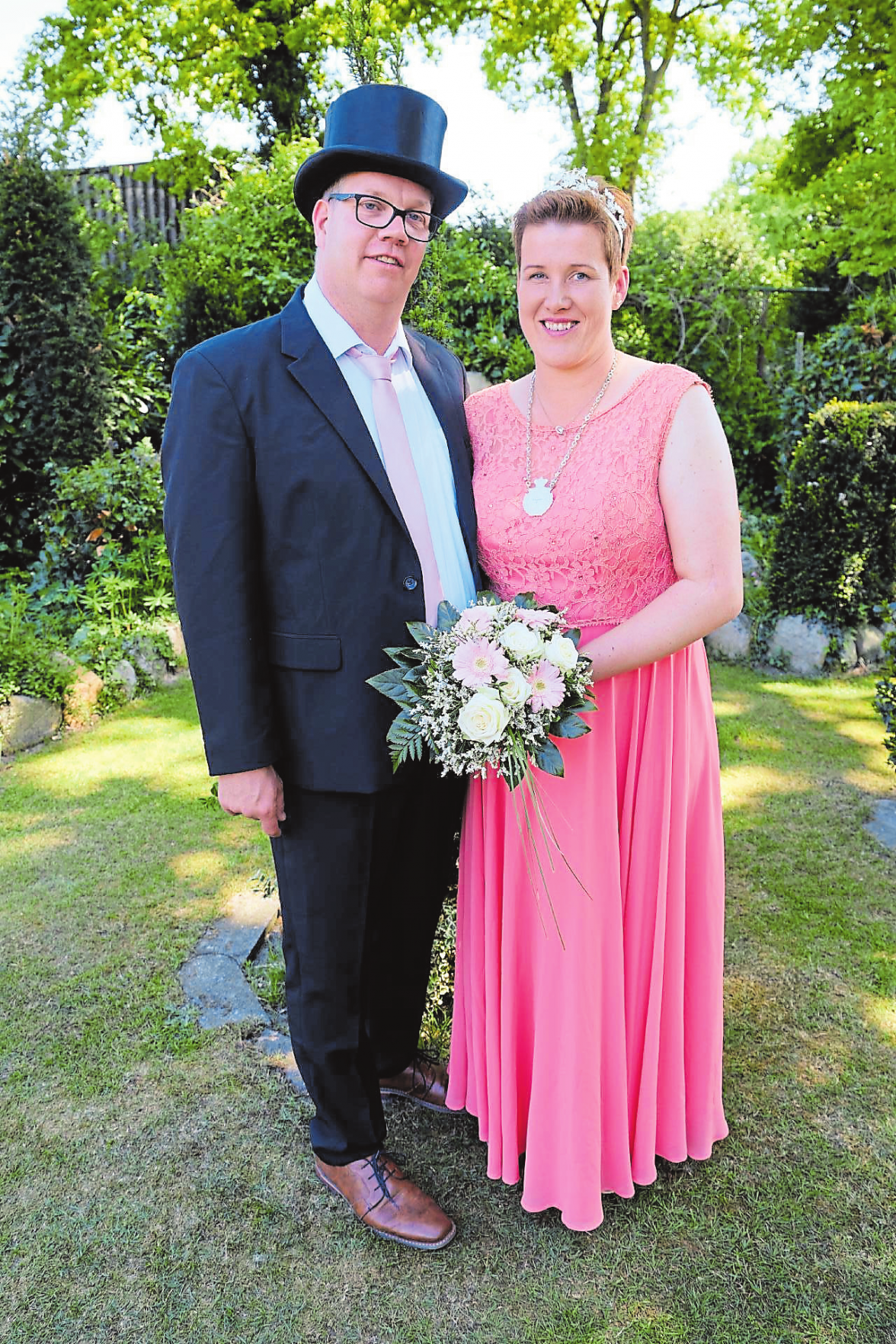 Das aktuelle Königspaar in Breddenberg/Heidbrücken: Jan und Anja Stindt.