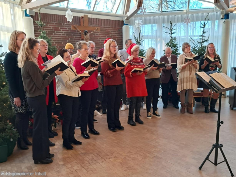 Foto vom Gemeindechor beim Adventskonzert im Altenzentrum Westerstede. Bild: Privat