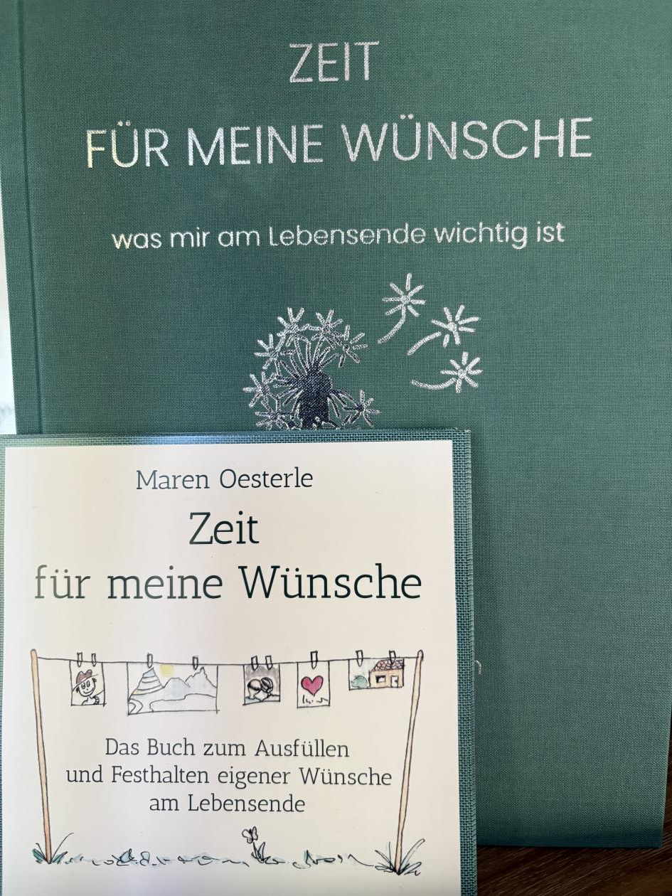 Das Buch „Zeit für meine Wünsche“ ist auch bei Stern Bestattungen erhältlich. Bild: privat