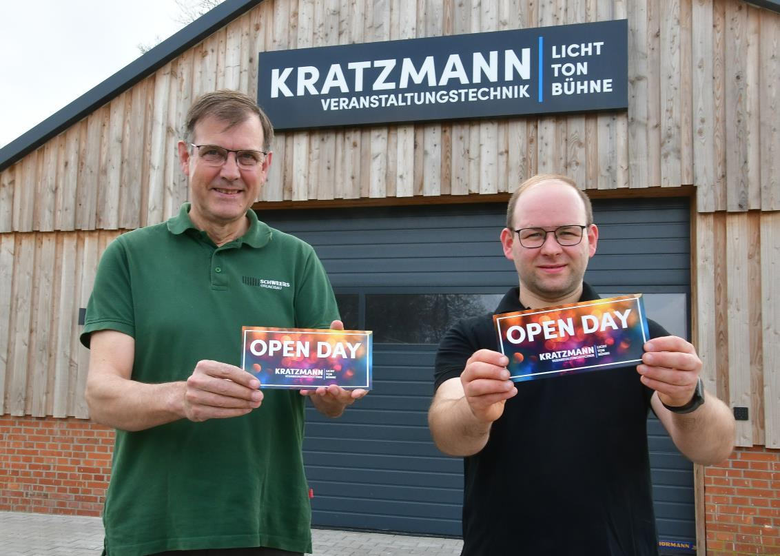 Schon 2011 gründeten Jan Kratzmann (rechts) und Hans-Hermann Schweers die “Kratzmann & Schweers Veranstaltungs GbR“. Nun wird zum OPEN DAY am neuen Standort eingeladen. Bild: Foto-Film-Report.de