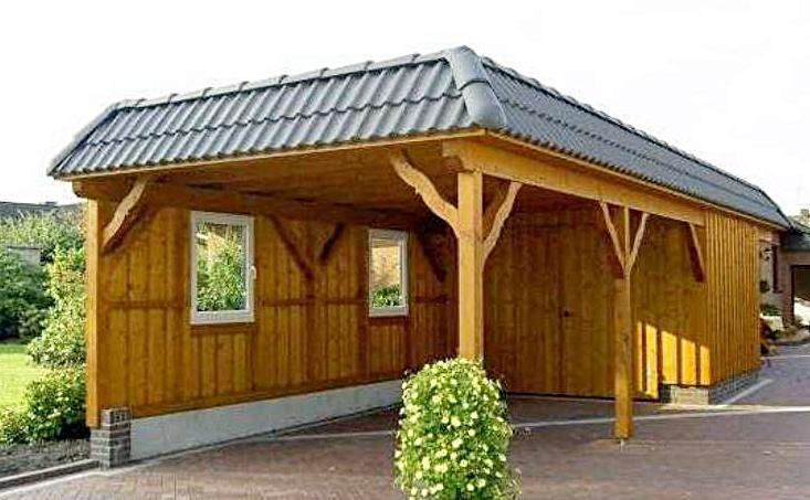 Auch der Carportbau von Zimmerei Klockgether überzeugt durch handwerkliche Qualität. BILD: Klockgether