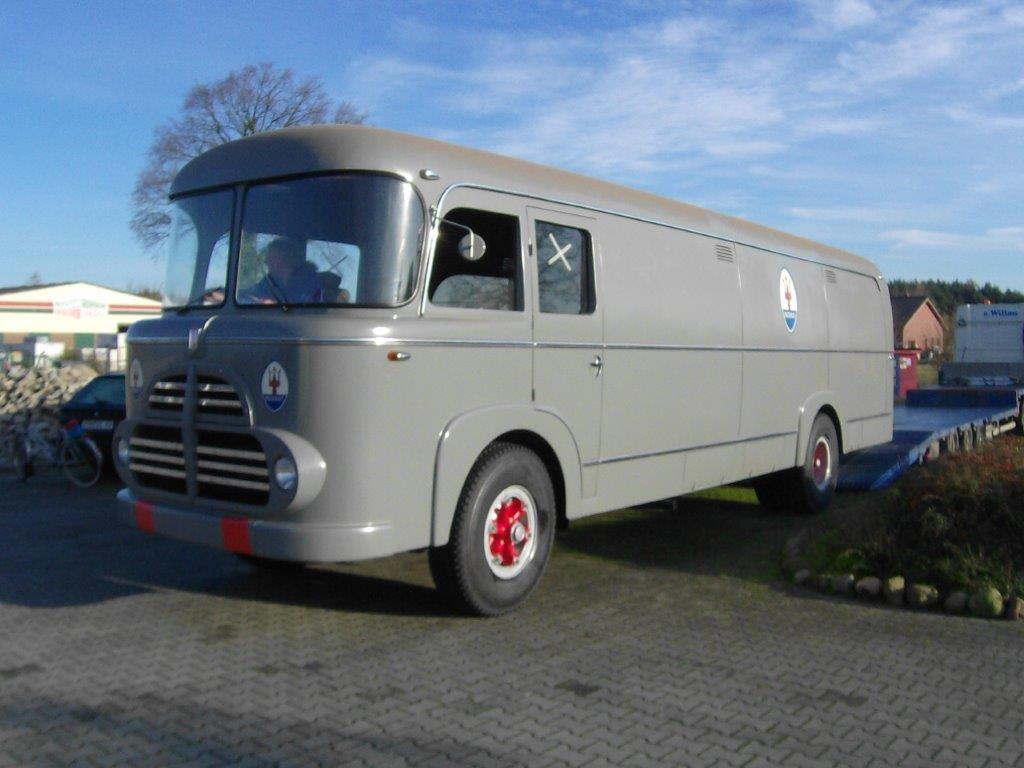 Eine echte Rarität: der Maserati-Renntransporter aus dem Jahr 1955. Wilm Logemann und sein Team haben ihn in einem Zeitraum von sieben Jahren umfassend restauriert. Bild: Privat