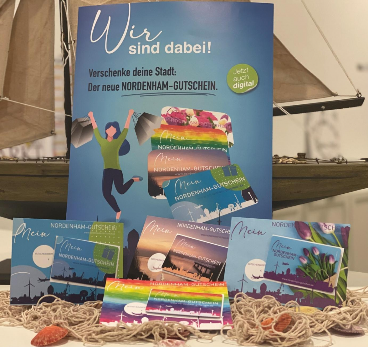 Der seit Jahren beliebte Nordenham-Gutschein ist inzwischen auch digitalisiert. BILD: Nordenham Marketing & Touristik e. V.