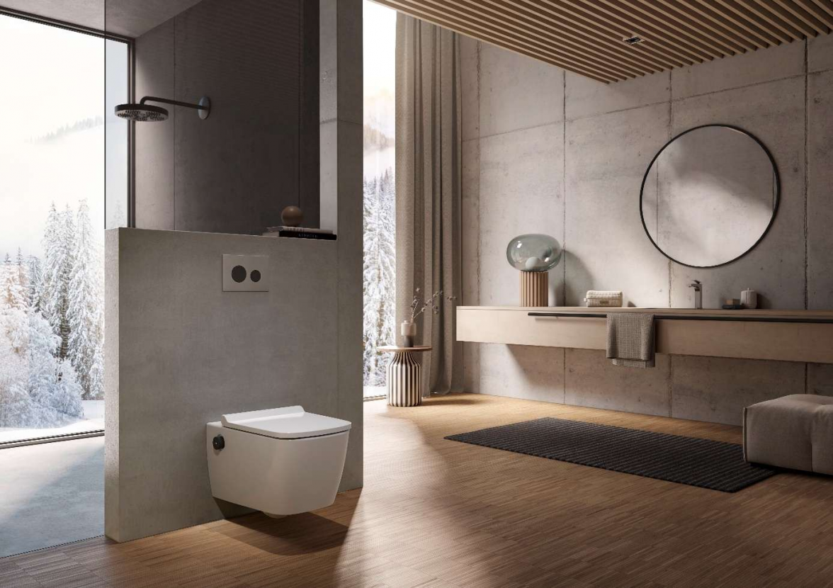 Dusch-WCs finden immer mehr Fans. Auch sie lassen sich perfekt ins neue Bad integrieren. Bild: Tece 