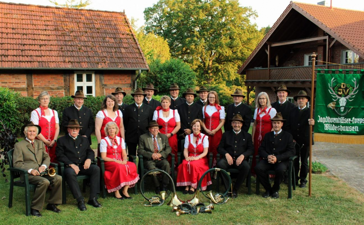 Erstmals ist in diesem Jahr auch das Jagdhornbläsercorps dabei.