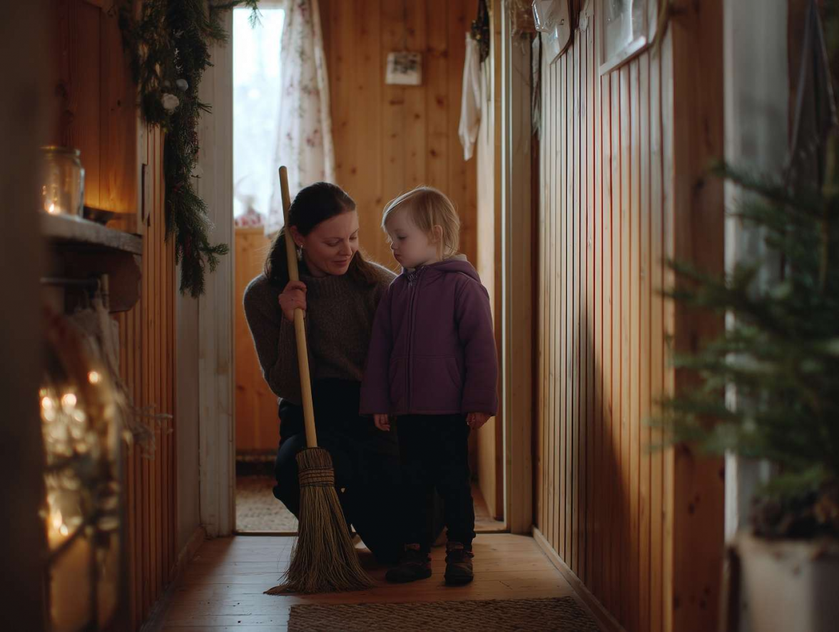 Geisterfreie Weihnachtstradition: Besen verstecken gehört in Norwegen zu den Festtagen dazu.