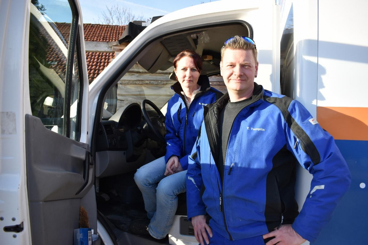 Torben Templin und seine Partnerin Nina Großmann bedanken sich bei allen Kunden, kooperierenden Firmen und bei ihrem Team für die gute Zusammenarbeit. BILD: Frank Brüling