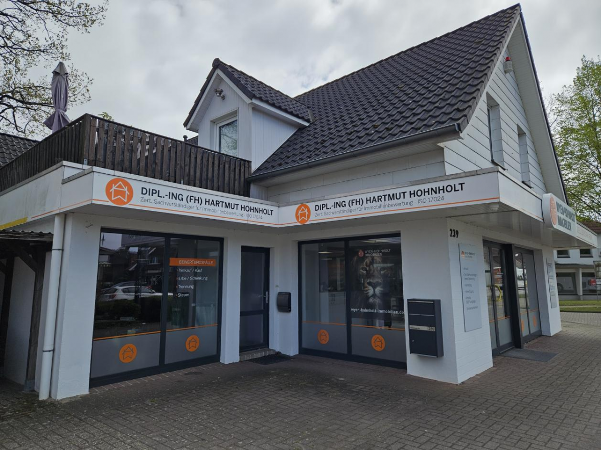 Seit einem Jahr befindet sich das Büro von Wyen-Hohnholt Immobilien in Wardenburg. Bild: Melanie Jülisch