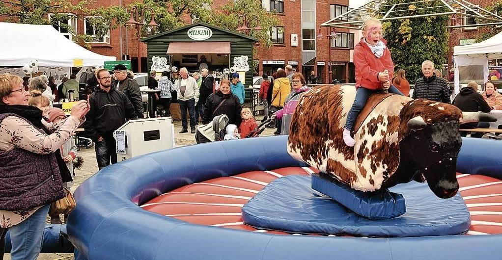 Sehr zur Freude vielen Kinder kehrt der elektrische Rodeo-Ochse zum Nordenhamer Ochsenmarkt zurück. Bild: Bultmann