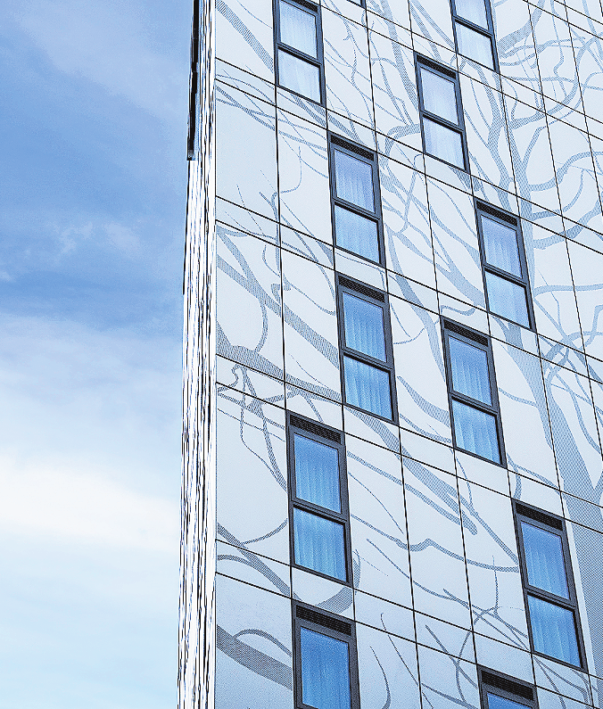 STUDENTENUNTERKUNFT TECTURA-SCHINDELN MIT EINER FASSADE AUS VON SPEIRA: DAS KELATY HOUSE IN WEMBLEY, LONDON. FOTO: SPEIRA