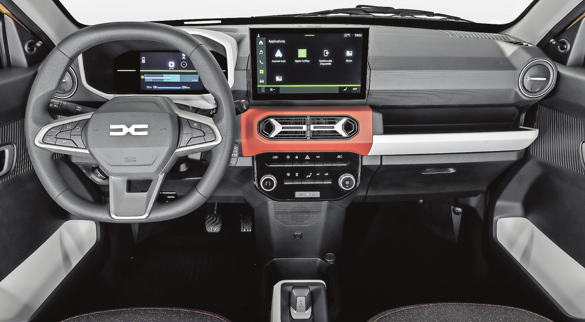 Deutlich aufgewertet wurde der Spring im Inneren. Bei den höheren Ausstattungen ist sogar ein 10-Zoll-Infotainment Display an Bord.