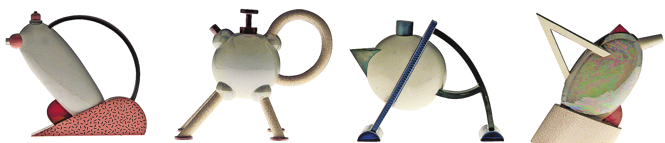 DIE 1981 ALS LIMITED EDITION ANGEDACHTEN KANNEN-VÖGEL „RARA AVIS“ DES DESIGNKOLLEKTIVS „MEMPHIS“ LANDETEN UMGEHEND IN MUSEEN WIE DEM MUSEUM OF MODERN ART (MOMA), NEW YORK. FOTO: MATTEO THUN & PARTNERS