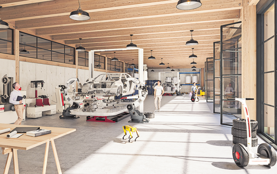 IN DER TIMBER FACTORY SOLLEN AUCH INNOVATIVE INDUSTRIEN AUS DEN BEREICHEN LIFE SCIENCE, AUTOMOTIVE UND LIGHT INDUSTRIAL PLATZ FINDEN.