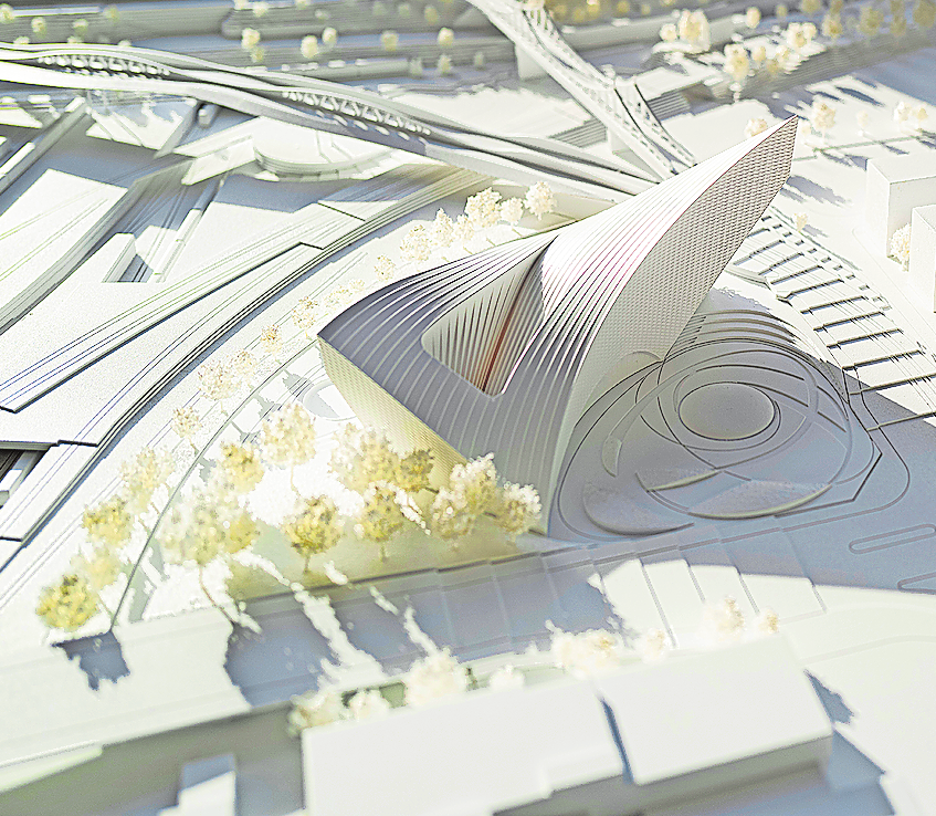 Das Albert Einstein Discovery Center im Modell. Foto: Petra Böger