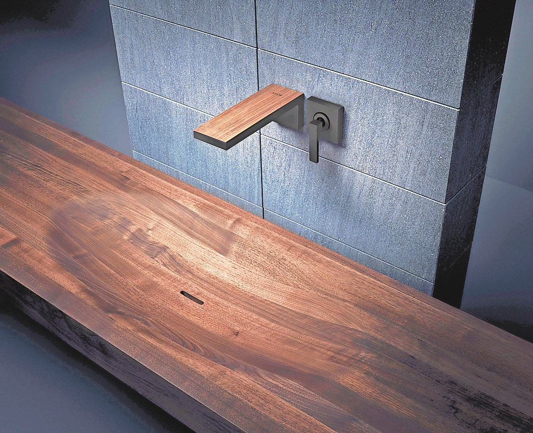 IN DER MY EDITION KANN DIE AUSLAUFPLATTE INDIVIDUELL GESTALTET WERDEN. FOTO: AXOR/ HANSGROHE SE