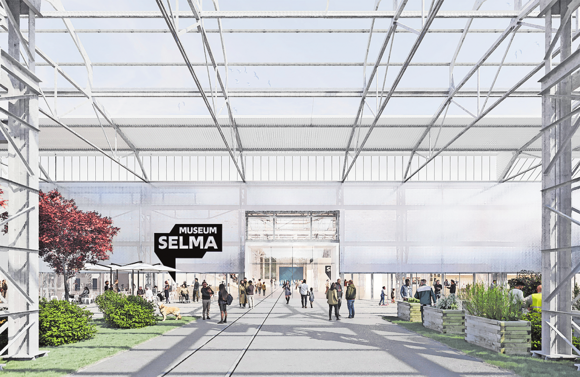 Hell und luftig soll das Museum erscheinen. Visualisierung: DOMID