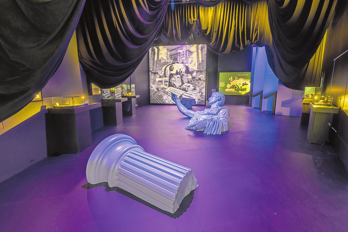 Im Lokschuppen Rosenheim läuft die große Römerausstellung. Foto: Axel Jusseit