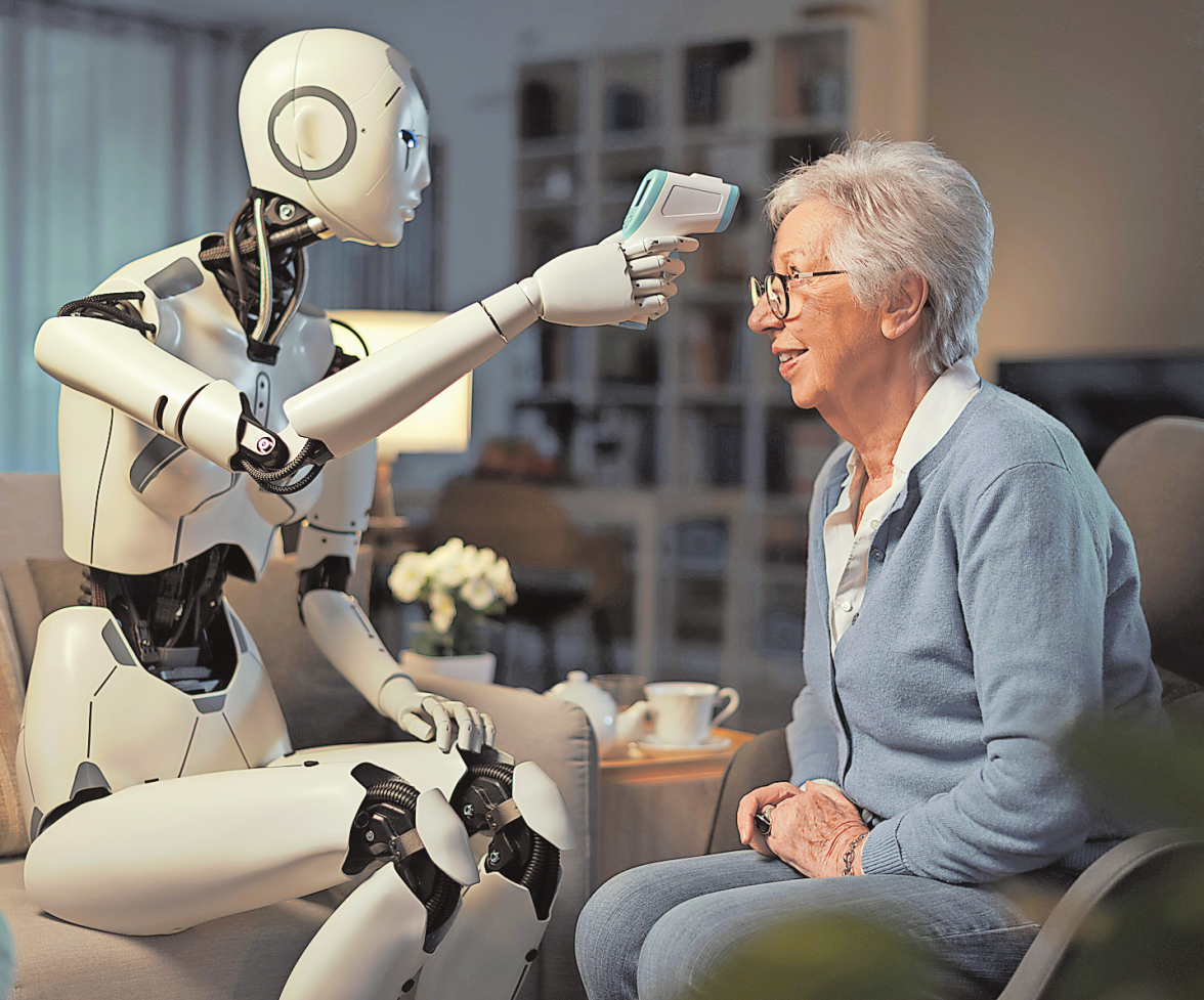 NOCH IST DER PFLEGENDE ROBOTER EINE ZUKUNFTSVISION. FOTO: ADOBE STOCK