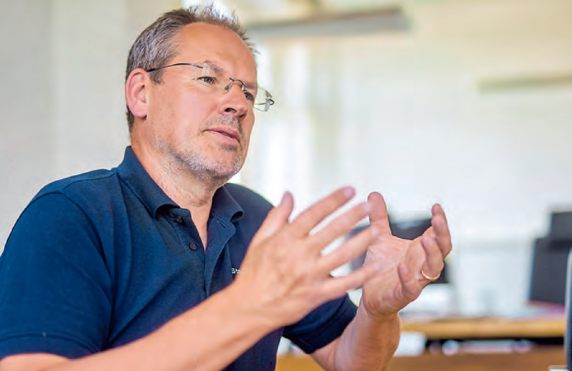 Bernd Reichelt zur Energieversorgung der Zukunft: „Wir müssen Lösungen nicht nur für Neubaugebiete entwickeln, was wir ja jetzt schon machen, sondern auch für die gewachsenen alten Quartiere.“ FOTO: MARCUS DEWANGER