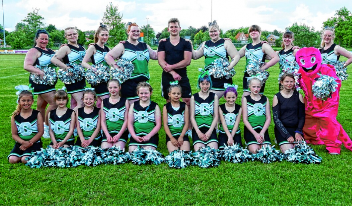 Mit Fleiß und Ausdauer sind die Bredstedter Cheerleaderinnen „Calypso“ bei der Sache.