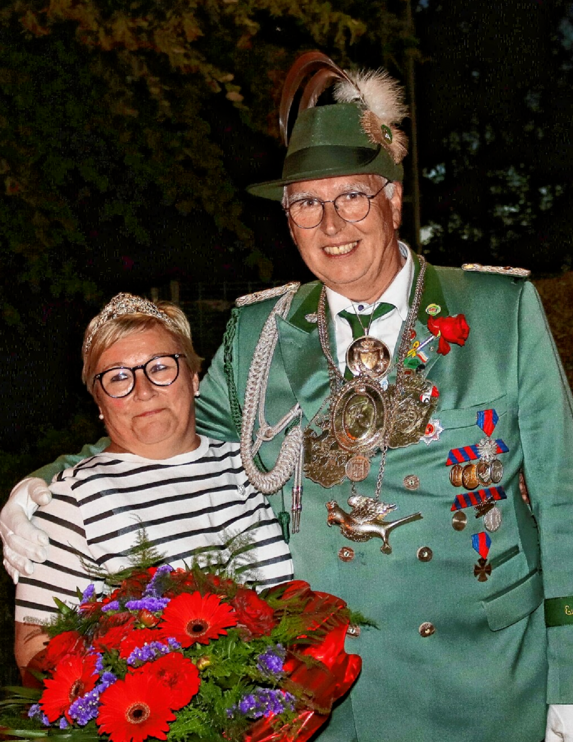 Noch sind Ilona und Wolfgang Nittritz die amtierenden Majestäten. Fotos: Dieter Hartmann
