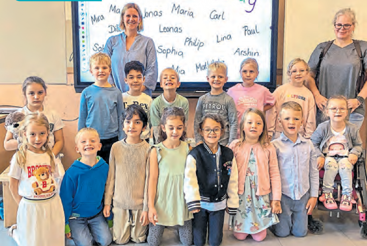 Klasse 1a, Klassenlehrerin Fr. Katharina Balzer und Integrationshelferin Bianka Böttjer Fotos: Grundschule Mühlenberg/hfr (4)