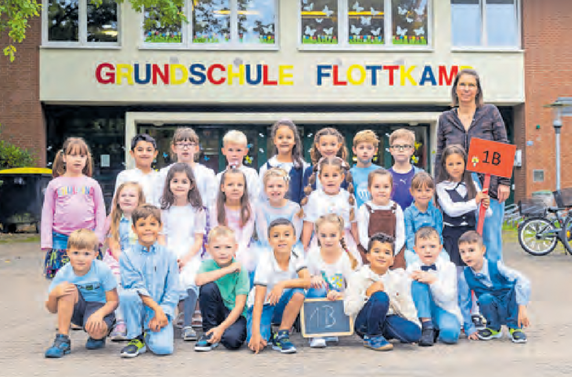 Klasse 1b, Klassenlehrerin Fr. Gudrun Bieker