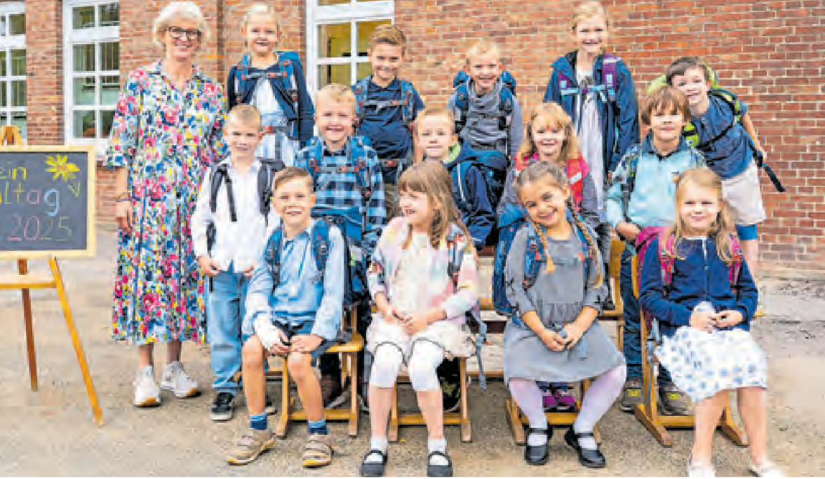 Klasse 1, Klassenlehrerin Fr. Dorit Weidemann Foto: Grundschule Wakendorf II/hfr
