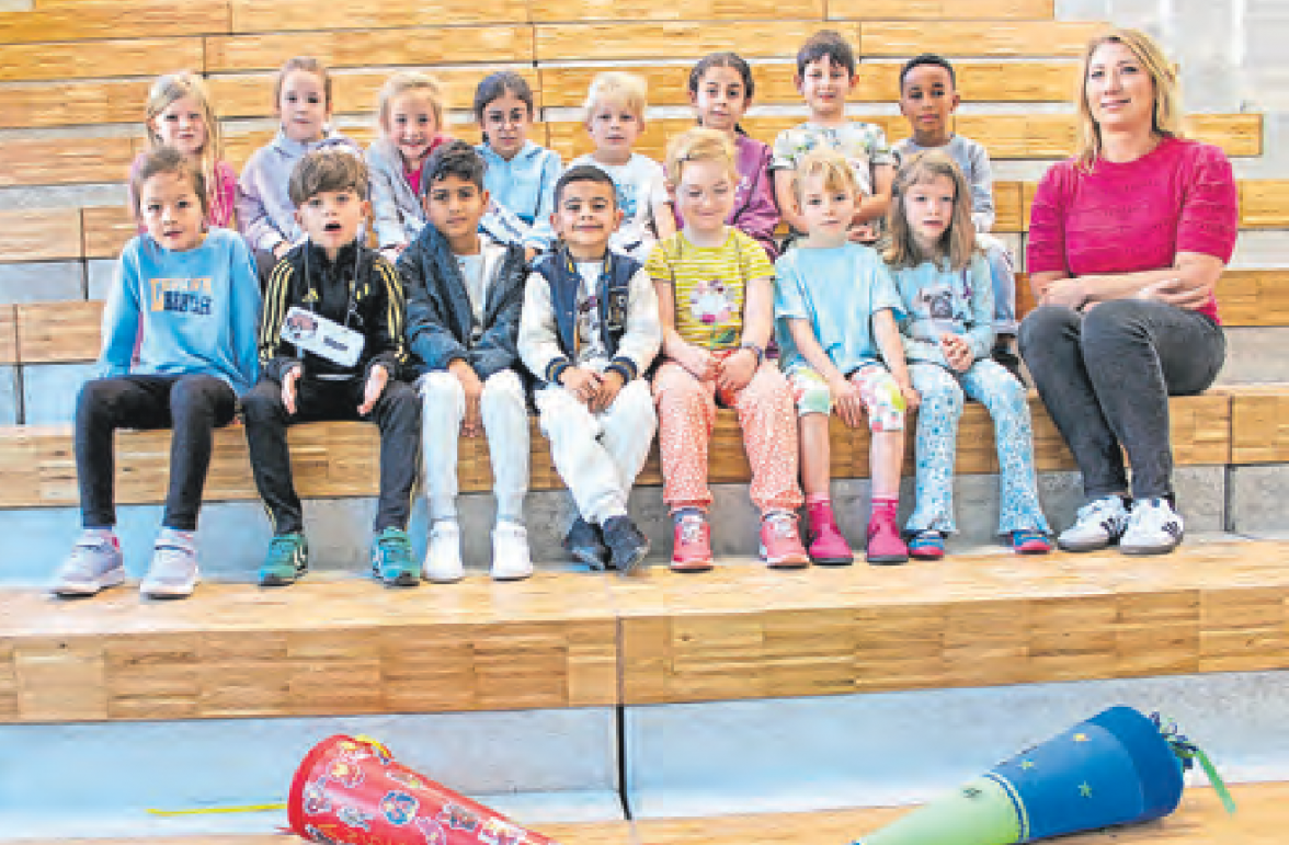 Klasse 1c mit der Klassenlehrerin Katja Diekmann.