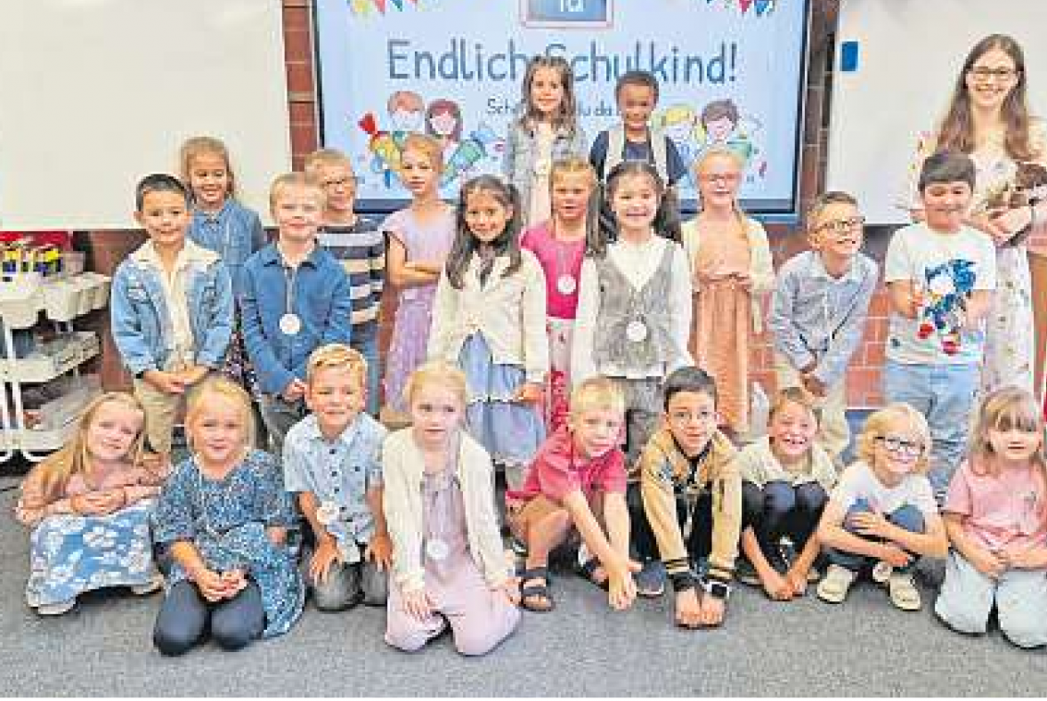 Die Klasse 1a mit Klassenlehrerin Rieke Leber. Fotos (3): Grundschule Brektehegel/hfr