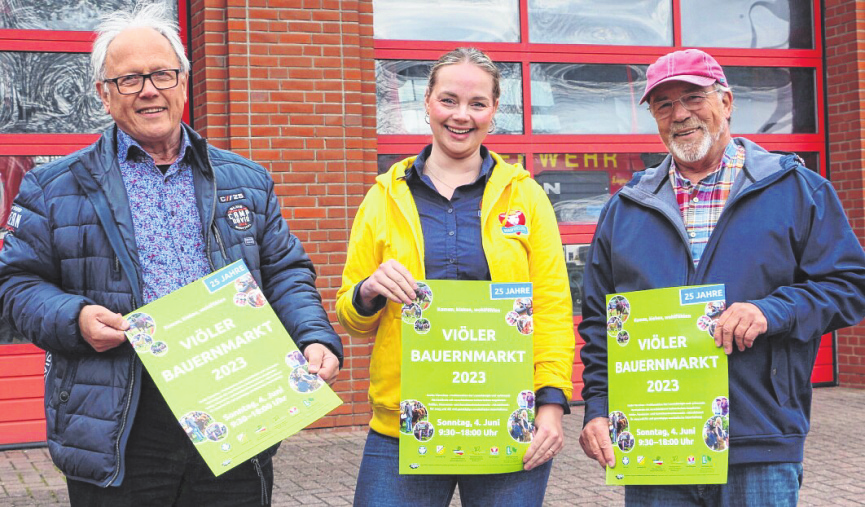 Freuen sich auf ein zünftiges Fest (v.l.): Marktmeister Wilfried Bossen, Projektmanagerin Franziska Rieve und der HGV-Vorsitzende Christian Zehle.