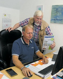 Cord Radusch (I.) und Wolfgang Tesch gehören auch zum Makler-Team.