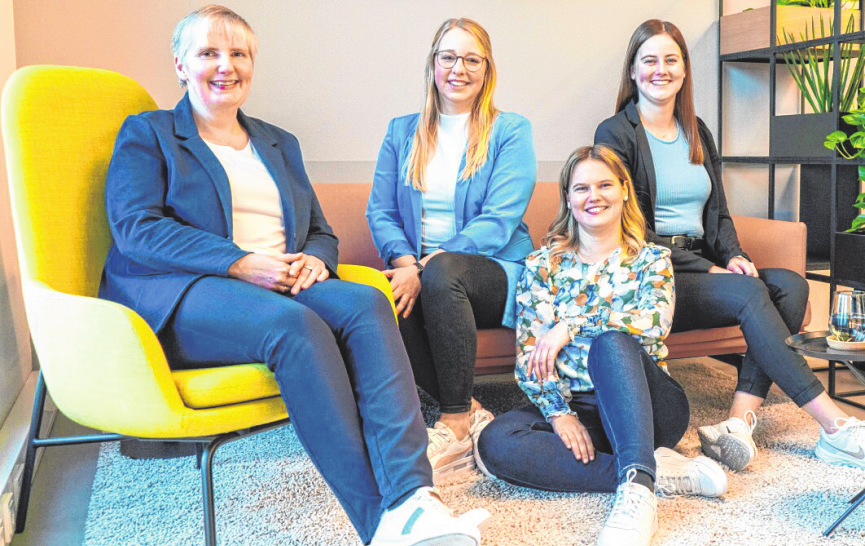 Das Team vr-more: Petra Brüchmann, Saskia Paulsen, Stefanie Möhrke, Mayleen Hansen. Foto: VR-WK