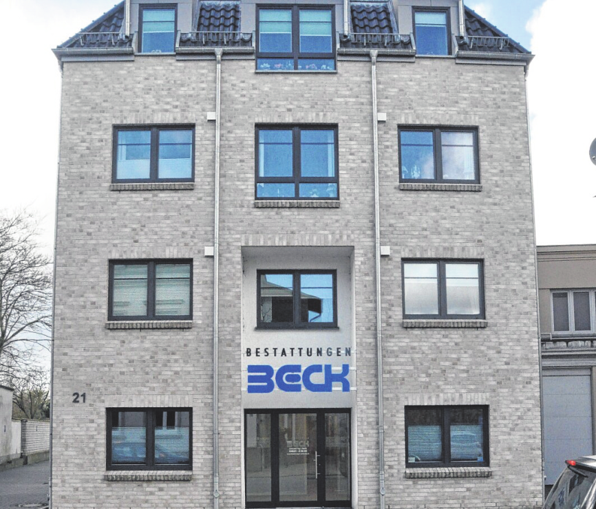 Neubauprojekt in Schleswig: Das Haus des Beerdigungsunternehmens Beck.