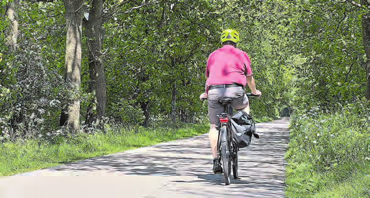 Viele Passagen des Ochsenweges haben Radfahrer für sich - auch dort, wo Autos erlaubt sind, wie hier an der Grenze zum Stadtgebiet von Neumünster.