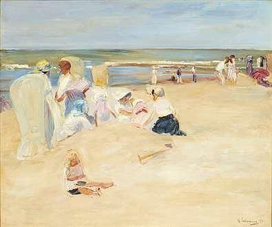 Bild links unten: Max Liebermann: An der See - Strandbild (1911) Dauerleihgabe aus Privatbesitz im mkdw <br/>Foto: Ehlert