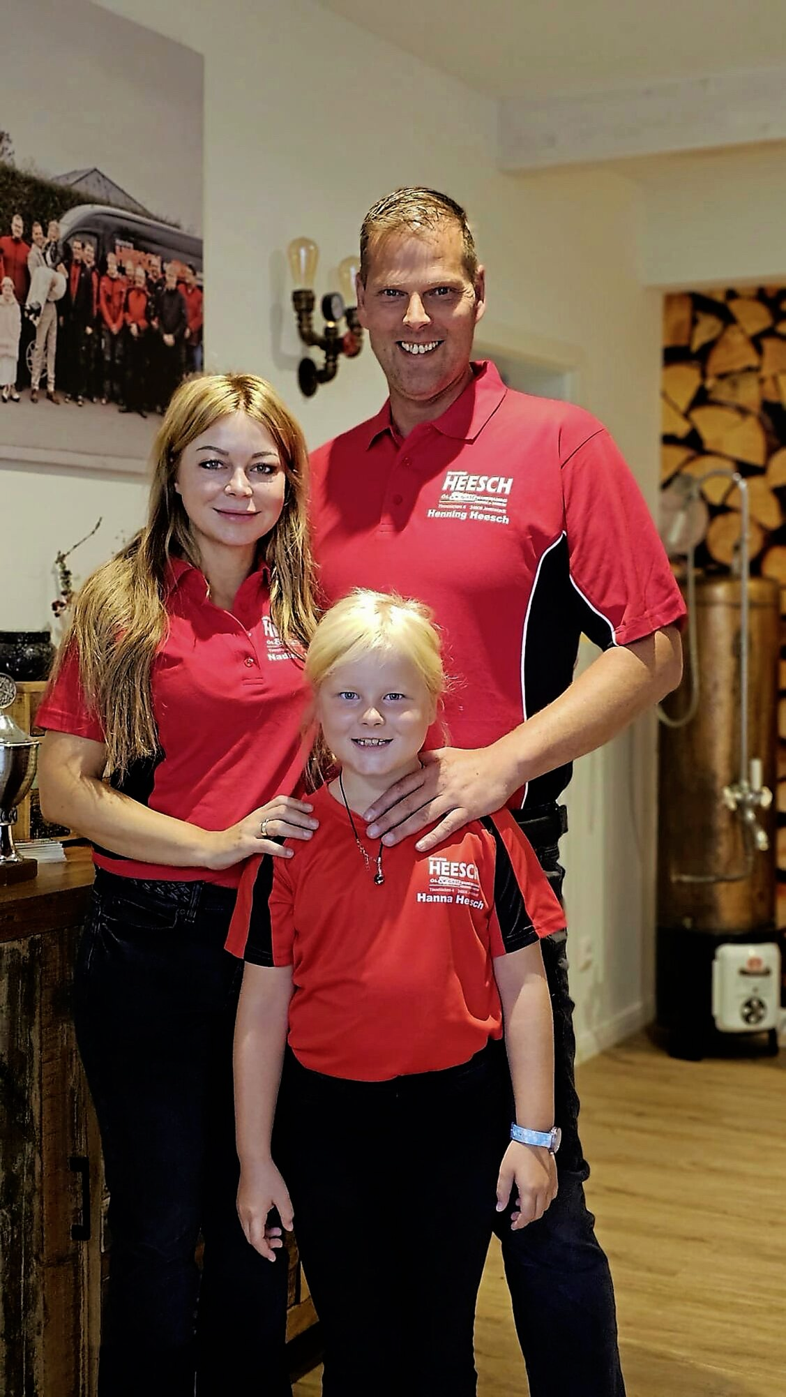 Familie Heesch: Nadine, Henning und Hanna Heesch. Foto: Preuss