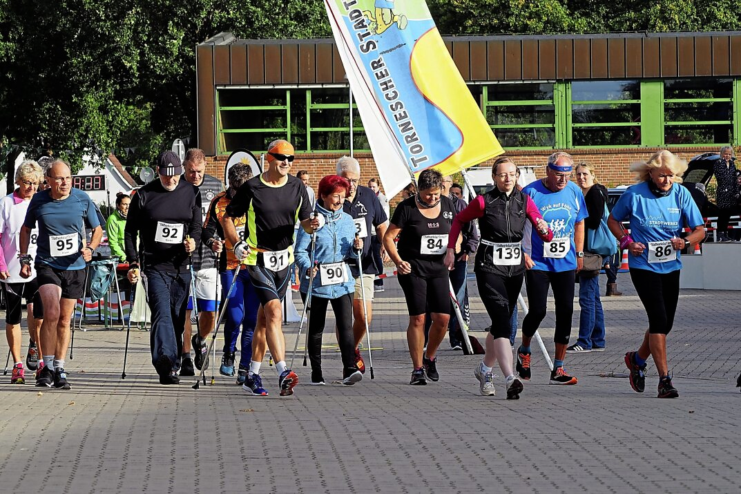 Beim Breitensport-Format Stadtwerkelauf machten teils auch Walker mit.