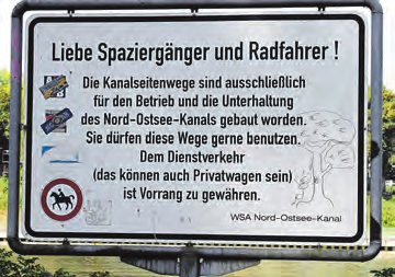 Die Wirtschaftswege am Kanal werden von der Wasserstraßen- und Schifffahrtsverwaltung unterhalten. Sie dürfen aber von Fußgängern und Radfahrern genutzt werden. FOTO: NIKITA MÄDGE