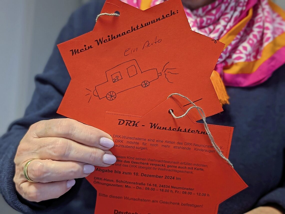 Die Wünsche sind bescheiden: Hier würde sich ein Kind über ein Spielzeugauto freuen.