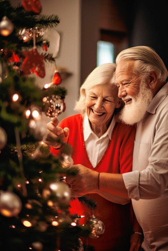 Was wäre Weihnachten ohne einen festlich geschmückten Christbaum? An dieser Tradition erfreuen sich alle Generationen. Foto: djd/Krinner/ marcin jucha - stock.adobe.com