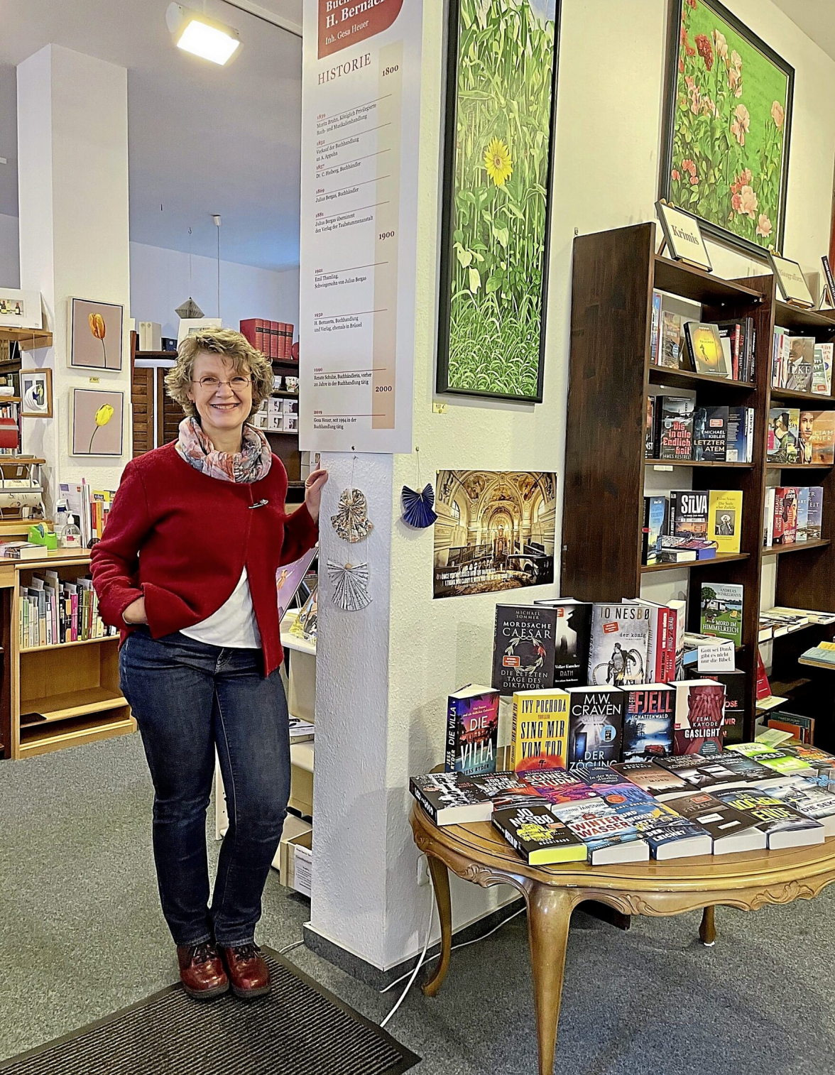 Gesa Heuer, Inhaberin der Buchhandlung Bernaerts. Foto: Kay Wessin