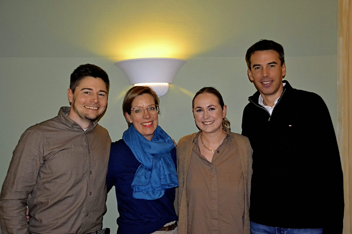 Ein gutes Team - der GI-Vorstand: Kassenwart Heiko Bollmann (von links), Vorsitzende Svenja Rose, Beisitzerin Saskia Sczesny und zweiter Vorsitzender Stefan Bihl.